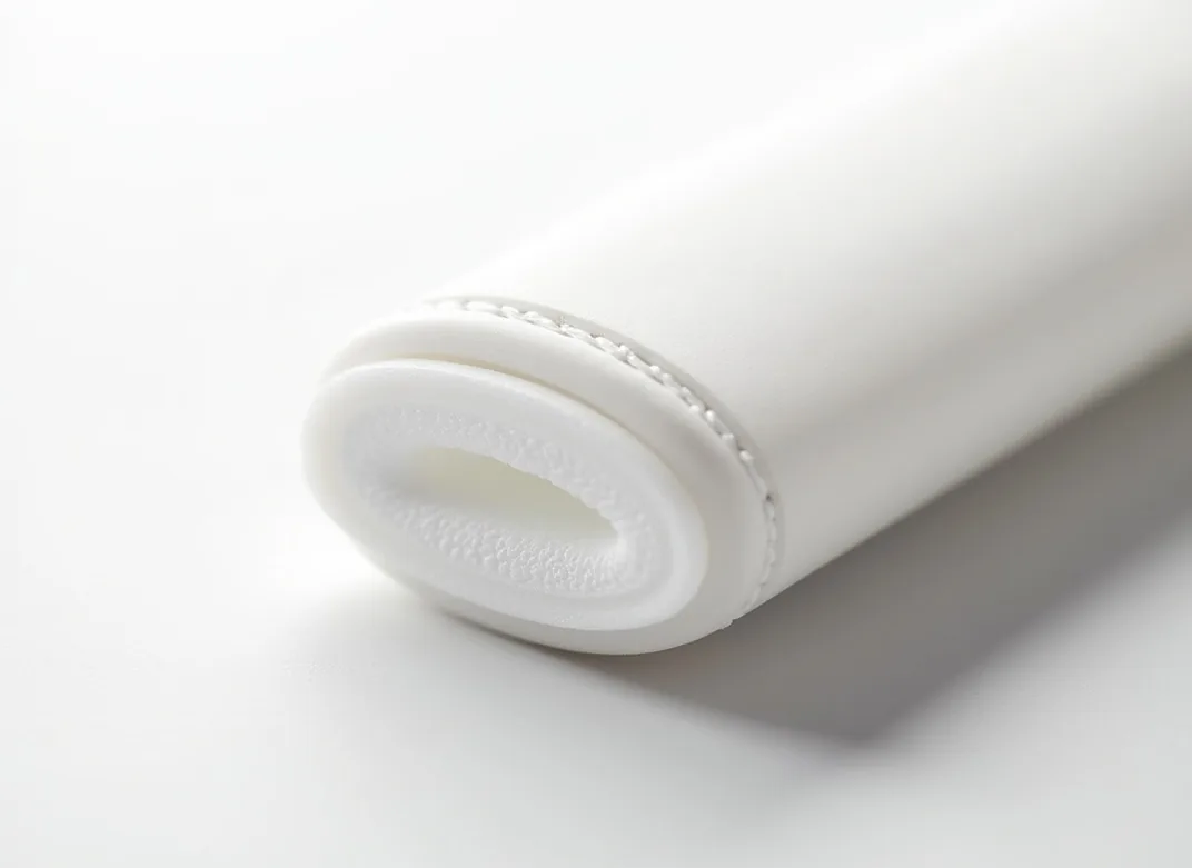 Medical-grade gel wrist rest surface with translucent gel core texture detail